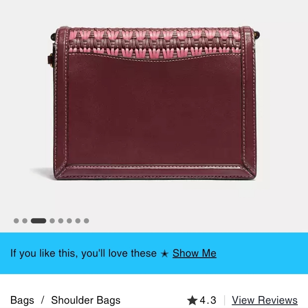 COACH Woven Hutton Shoulder Bag - Picture 4 of 8